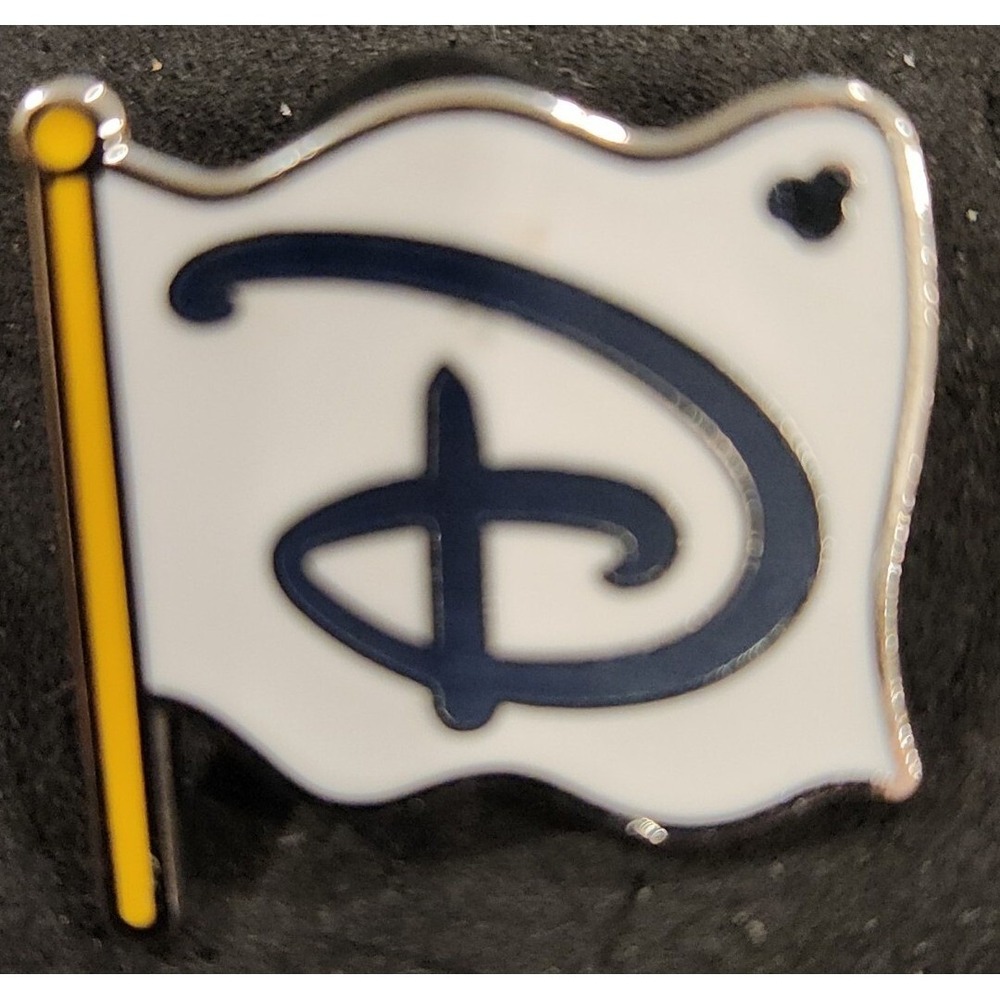 Disney Pin Fun Icons White D Flag Hidden Mickey 2008 65899 WOD Logo